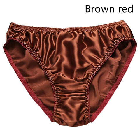 Men's Silk Boxer Briefs Underwear, 30 colors+