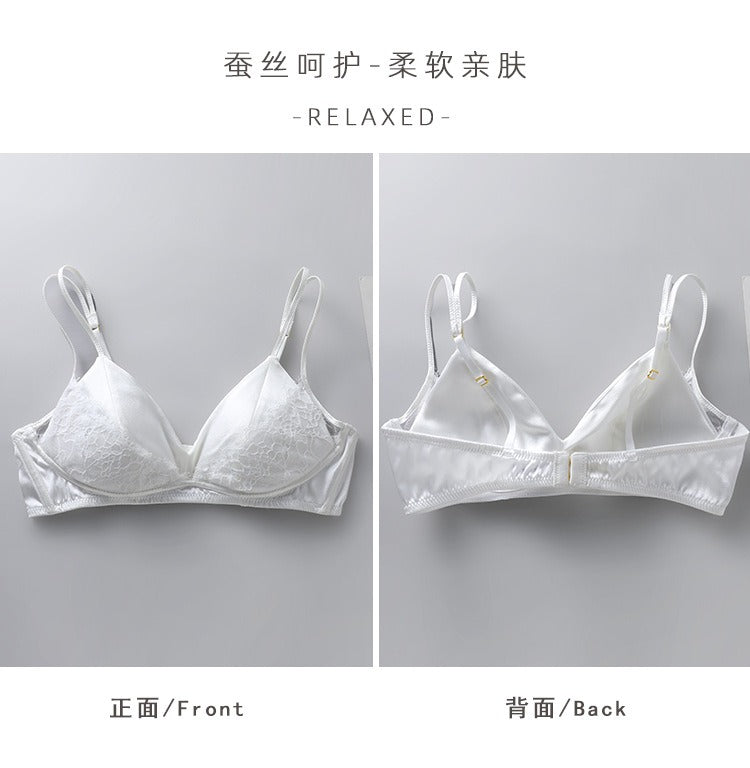 2025 New IN, Luxury Silk Lace Bra, Double-cup