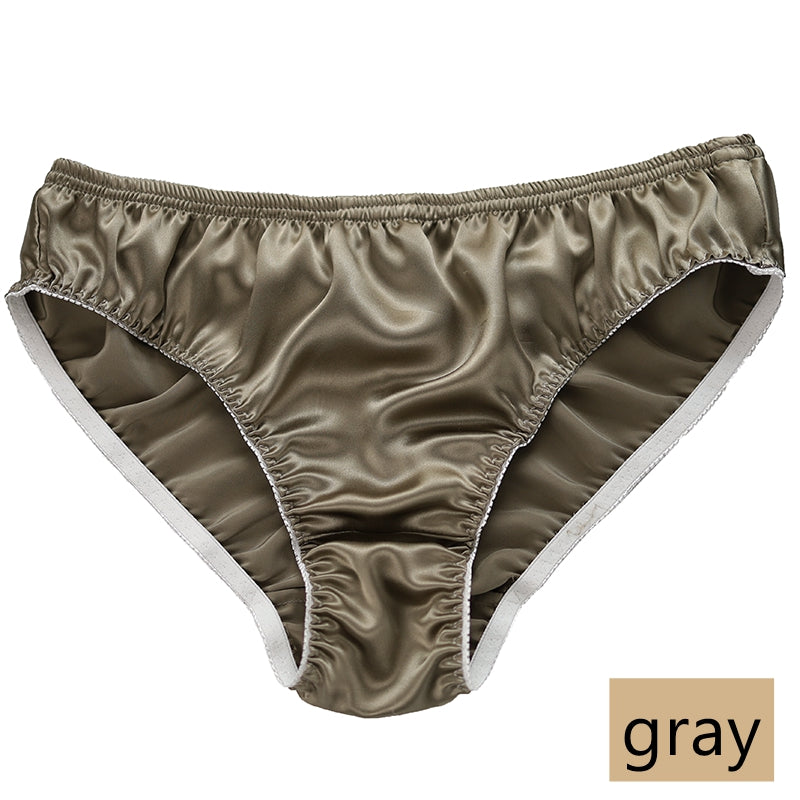 Men's Silk Boxer Briefs Underwear, 30 colors+ - Awulook