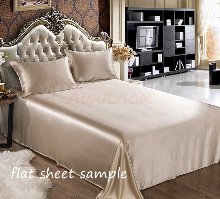 25Momme Seamless 100% Silk Flat Sheet - Awulook