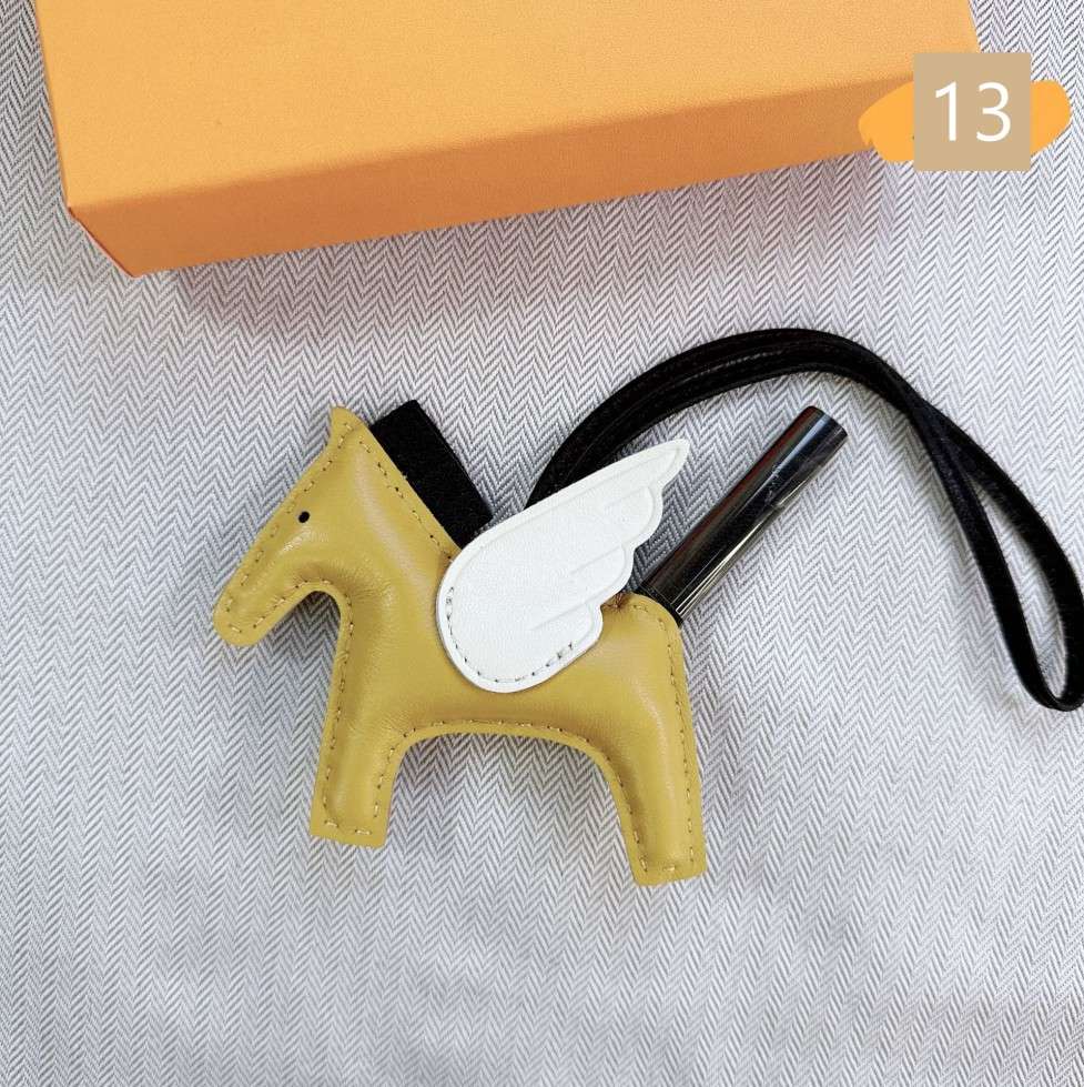 Lambskin Leather Bag Charm, Mini Flying Horse