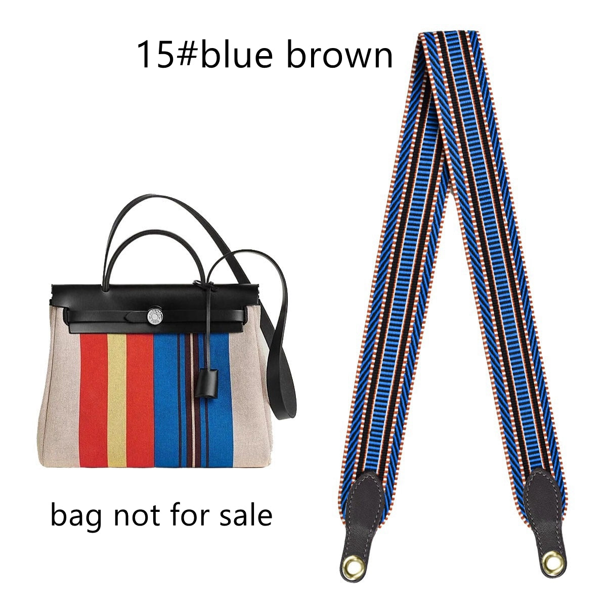 Bandoulière en cuir et toile élargie de 5 cm/2 pouces pour sac à main