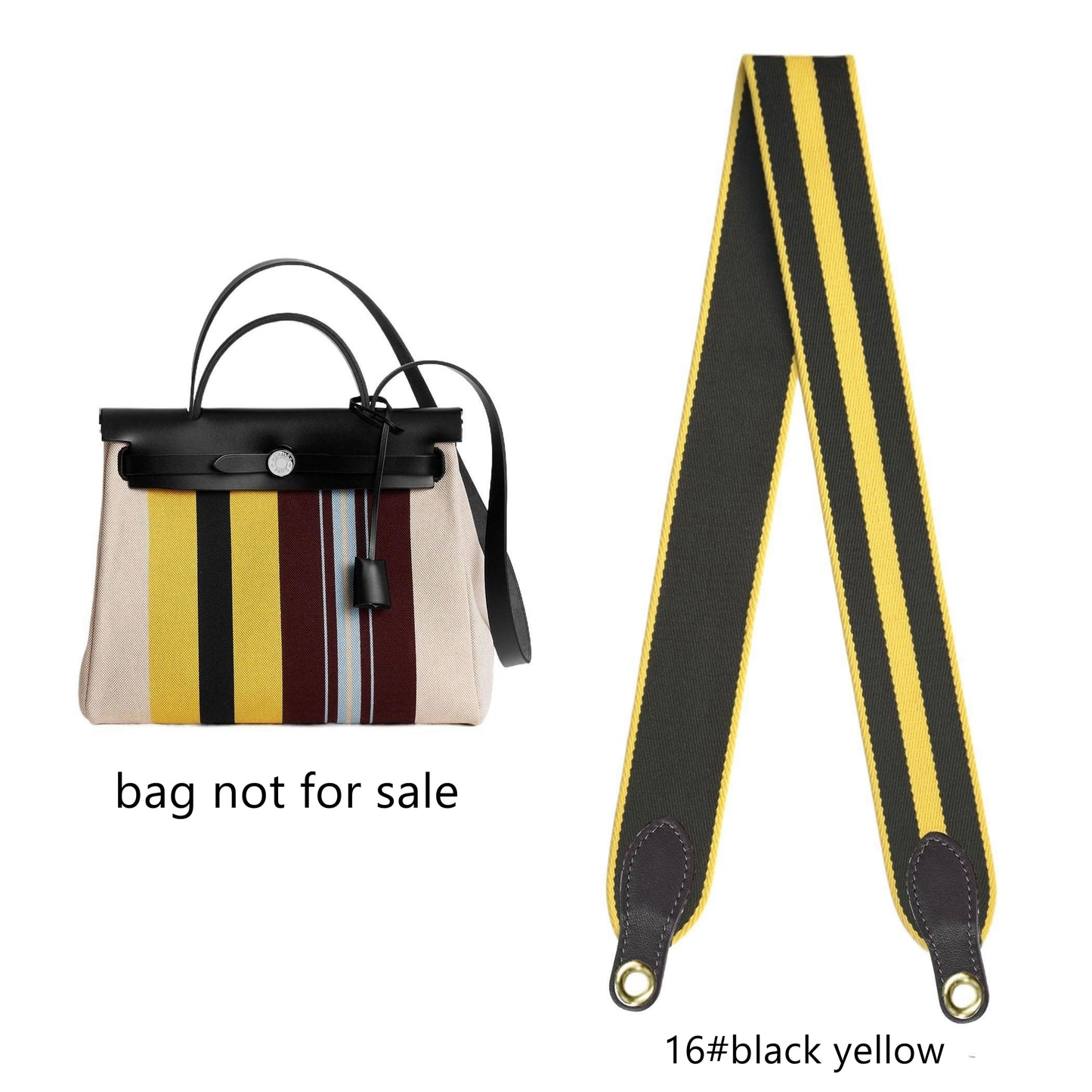 Bandoulière en cuir et toile élargie de 5 cm/2 pouces pour sac à main