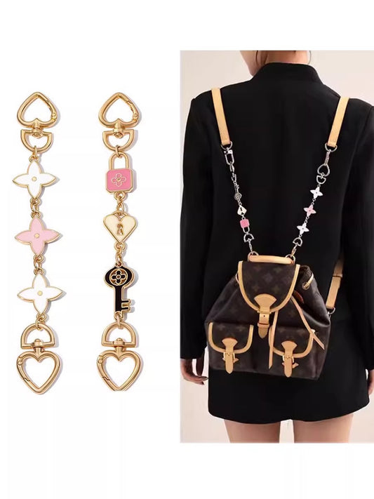 Blooming Flowers Chain Bag Charm, Strap Extender