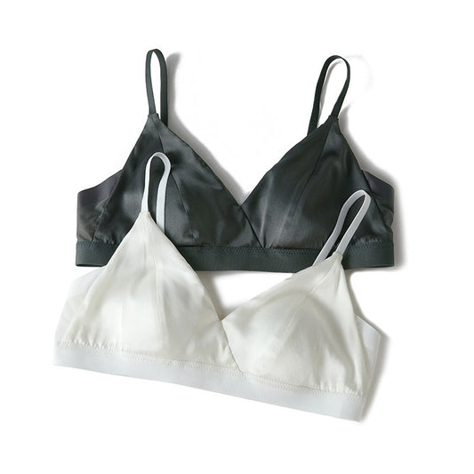 French triangle Silk Bra