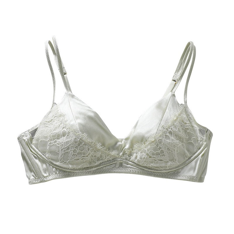 2025 New IN, Luxury Silk Lace Bra, Double-cup
