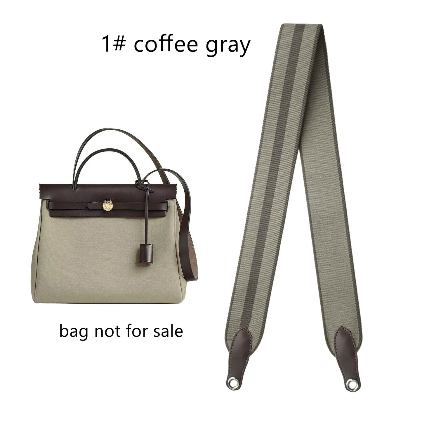 Bandoulière en cuir et toile élargie de 5 cm/2 pouces pour sac à main