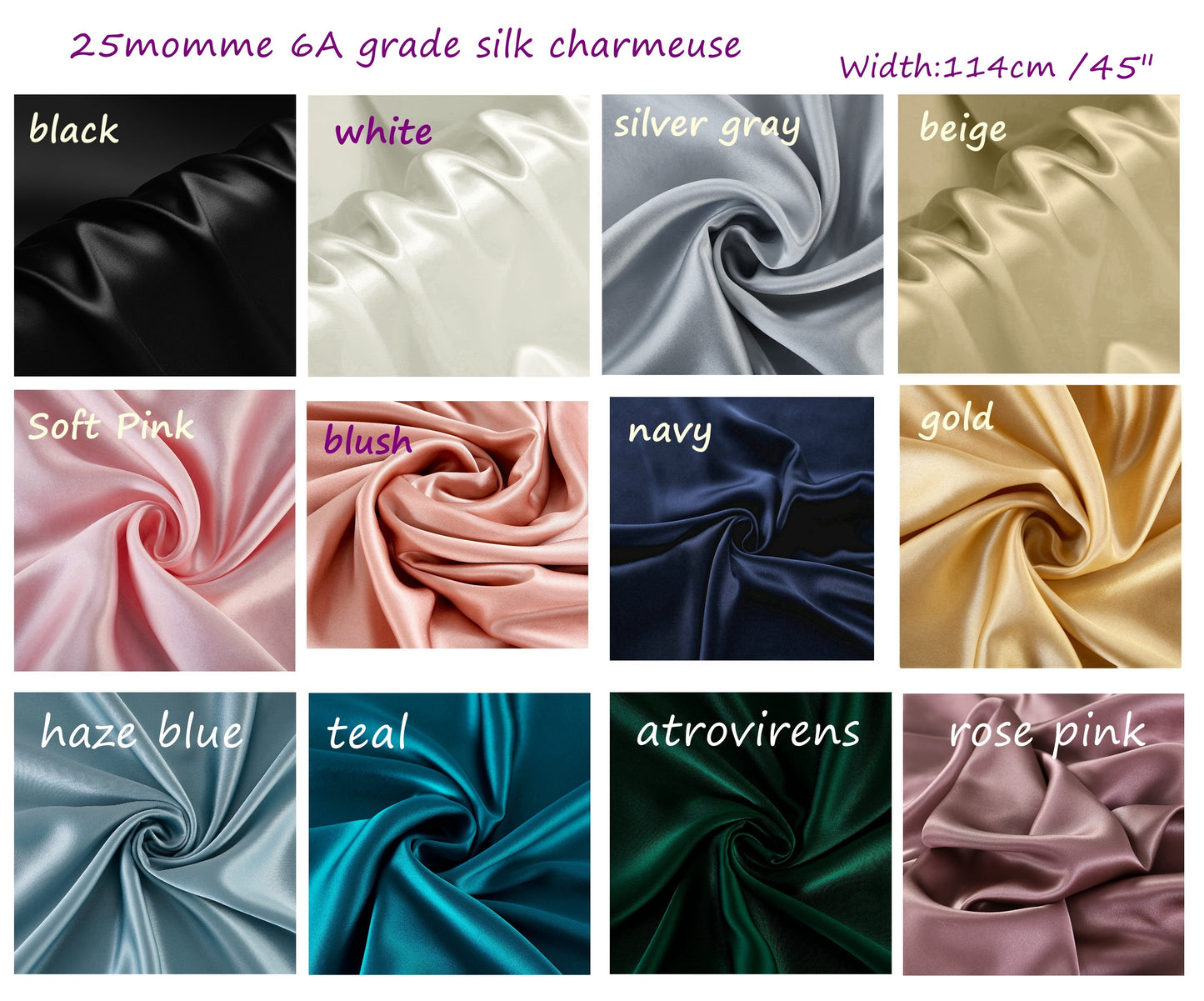 Drap/taie d'oreiller pour berceau de bébé 100% soie, 19/25 maman