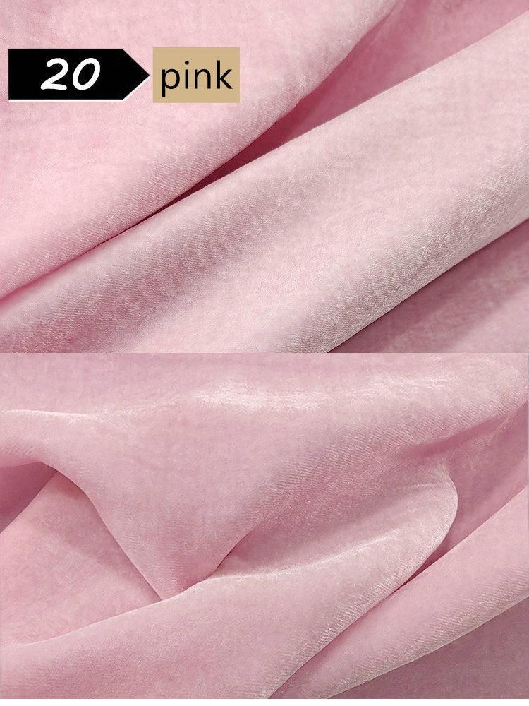 100% Mulberry Silk Velvet fabric, Width 138cm/54"