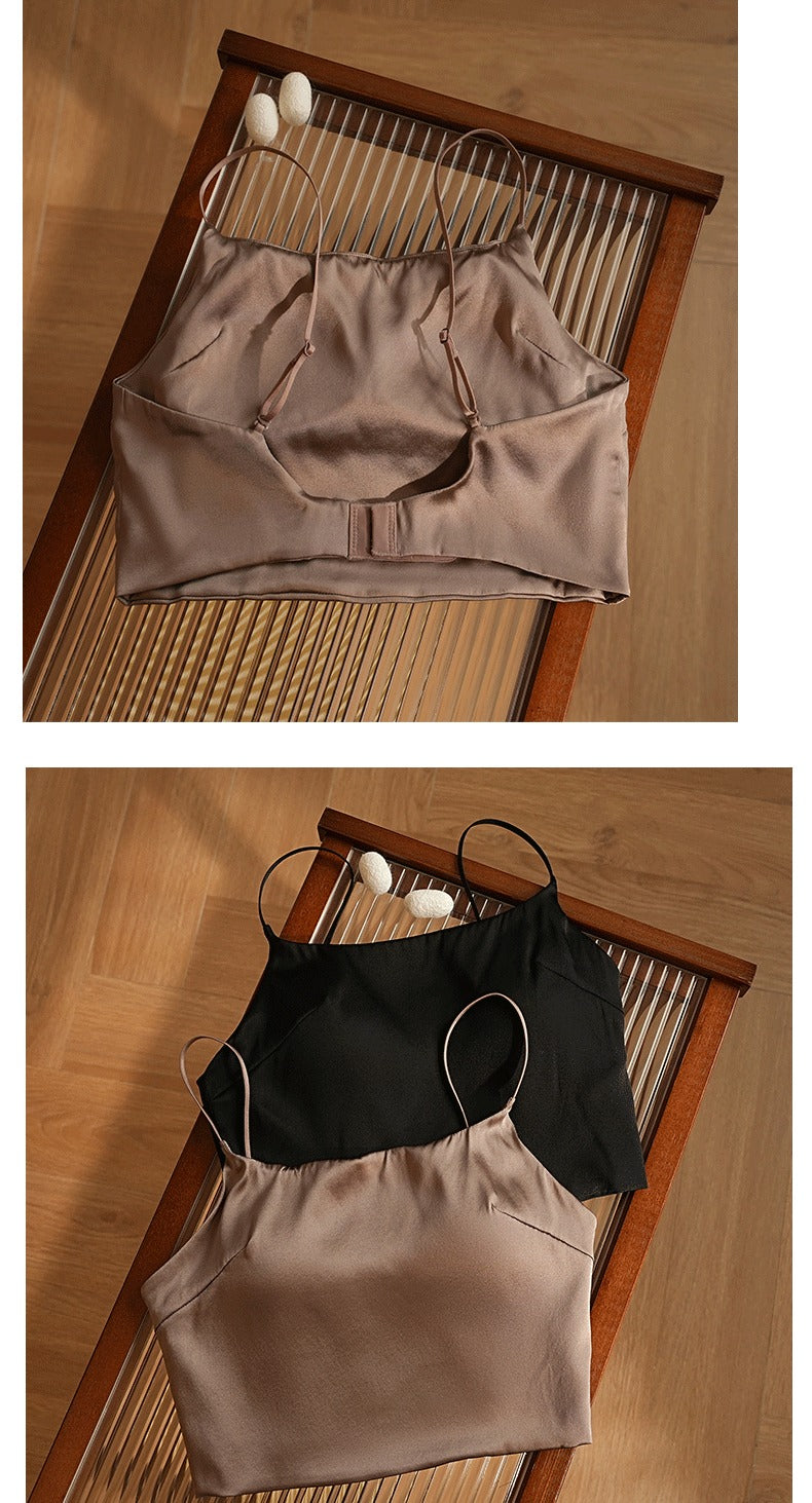 Luxury Silk Camisole Bra, Double layered