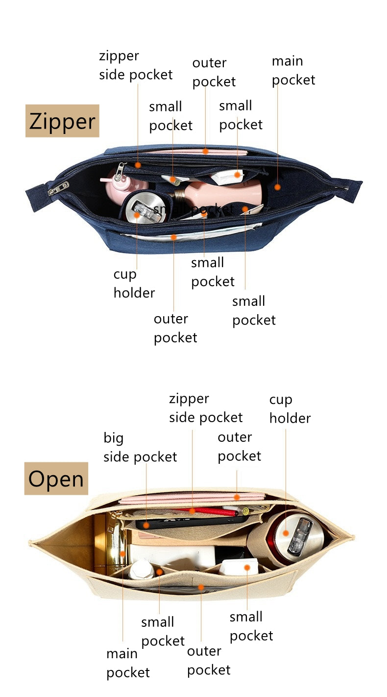 Bag Organiser Insert for Le Pliage Pouch Large