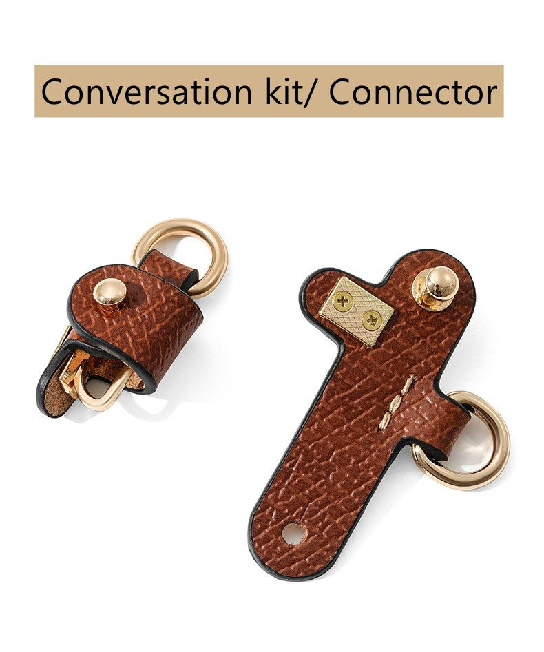 Bandoulière en cuir réglable + kit de conversion pour pochette Le Pliage