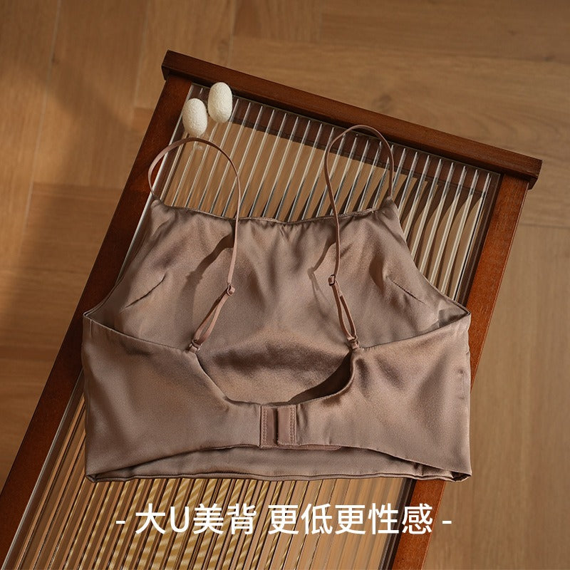 Luxury Silk Camisole Bra, Double layered