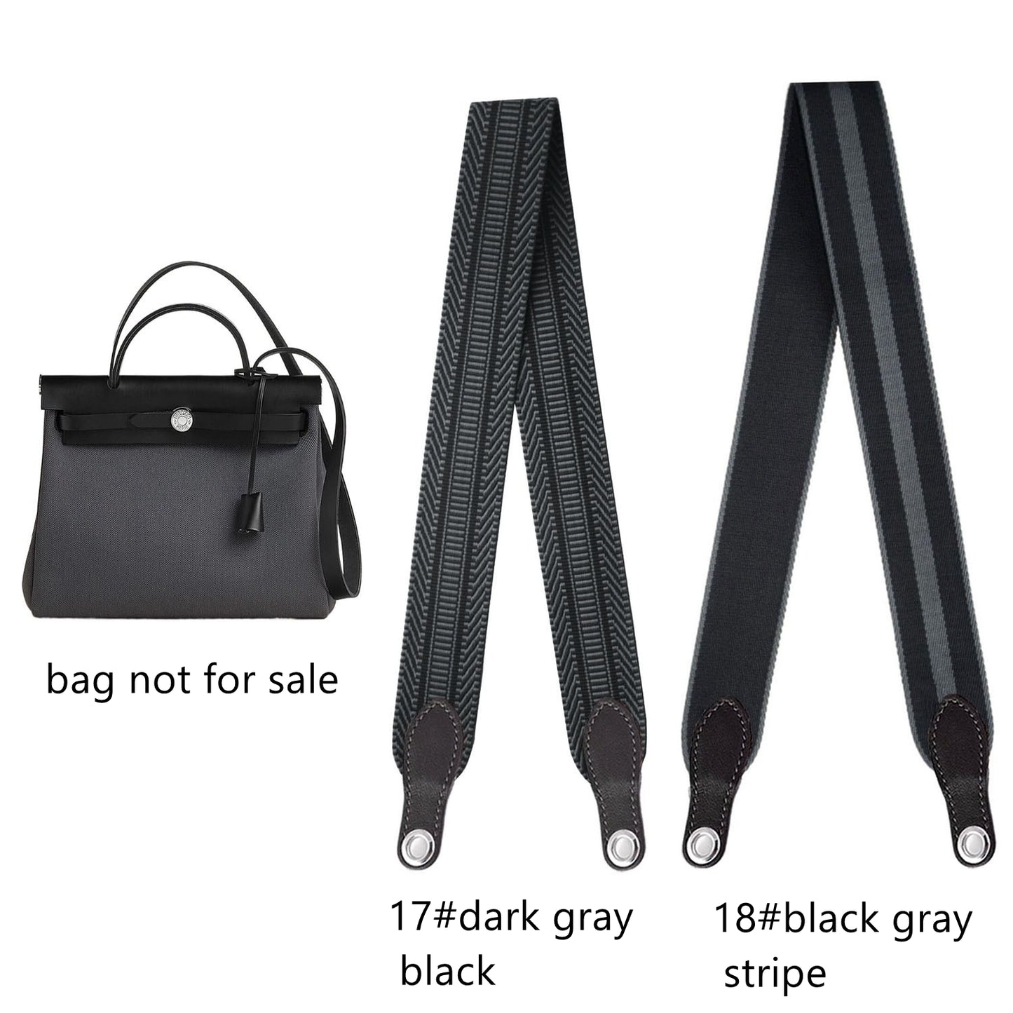 Bandoulière en cuir et toile élargie de 5 cm/2 pouces pour sac à main