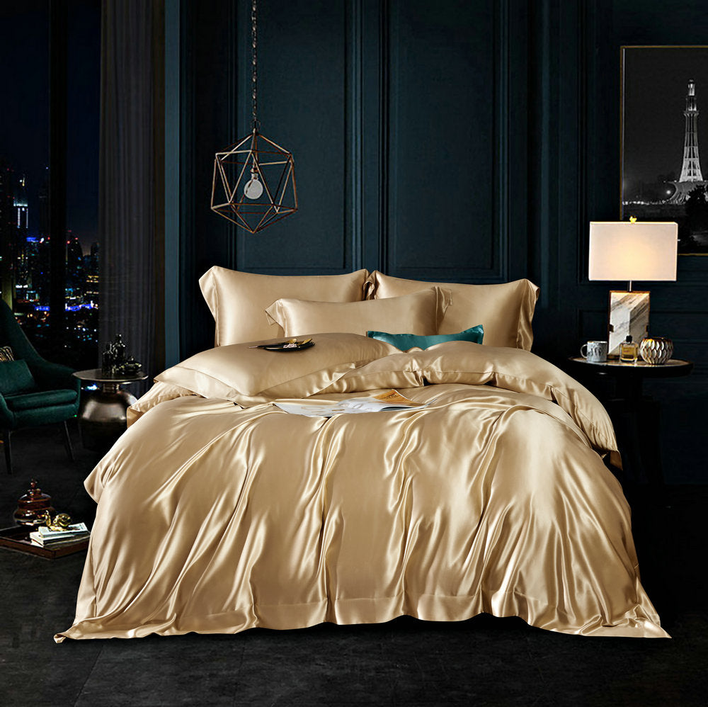 Drap-housse/drap plat en soie sans couture 30Momme