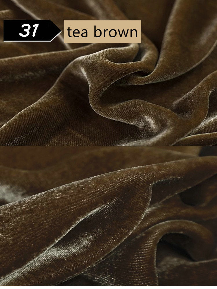 100% Mulberry Silk Velvet fabric, Width 138cm/54"