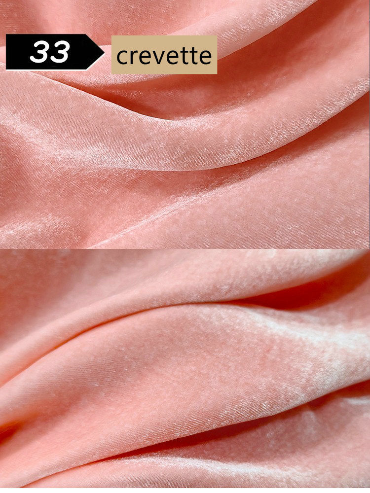 100% Mulberry Silk Velvet fabric, Width 138cm/54"