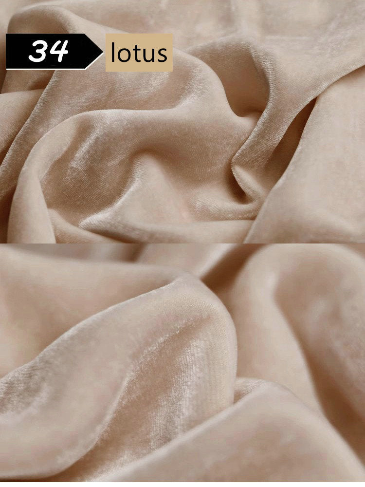100% Mulberry Silk Velvet fabric, Width 138cm/54"