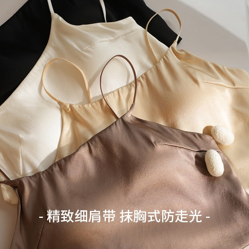 Luxury Silk Camisole Bra, Double layered