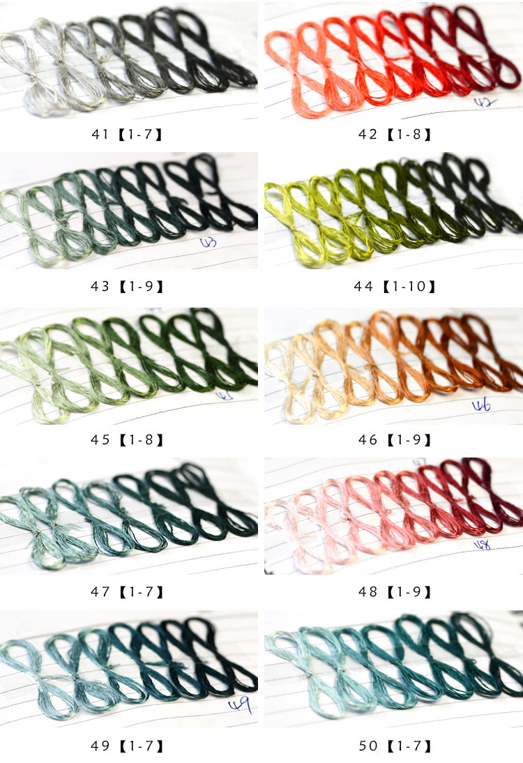 100% Mulberry Silk Embroidery Thread Skeins, Total 970 Colors/118 Color Schemes