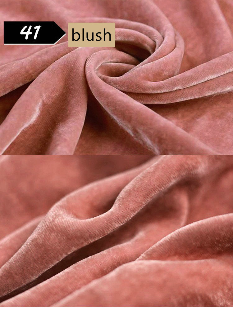 100% Mulberry Silk Velvet fabric, Width 138cm/54"