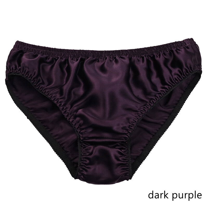 Men's Silk Boxer Briefs Underwear, 30 colors+
