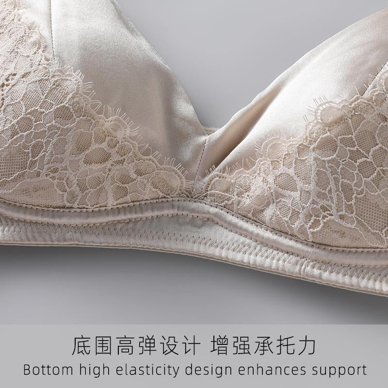 2025 New IN, Luxury Silk Lace Bra, Double-cup