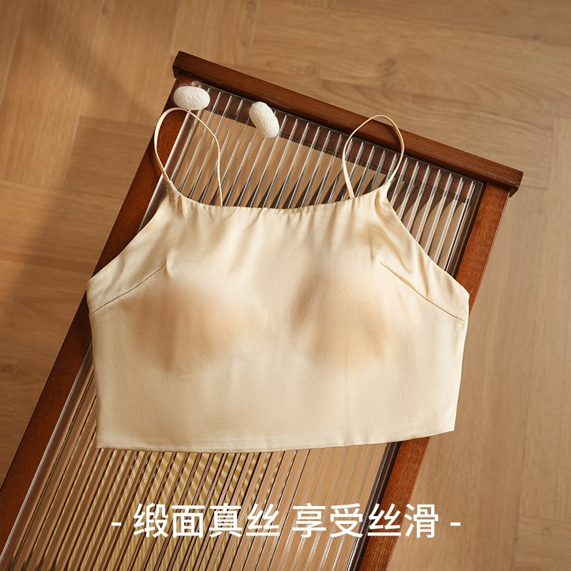 Luxury Silk Camisole Bra, Double layered
