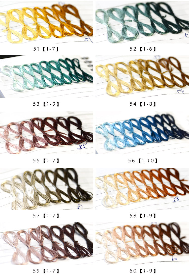 100% Mulberry Silk Embroidery Thread Skeins, Total 970 Colors/118 Color Schemes