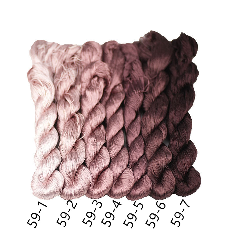 100% Mulberry Silk Embroidery Thread Skeins, Brown, Coffee Colors, 400meters