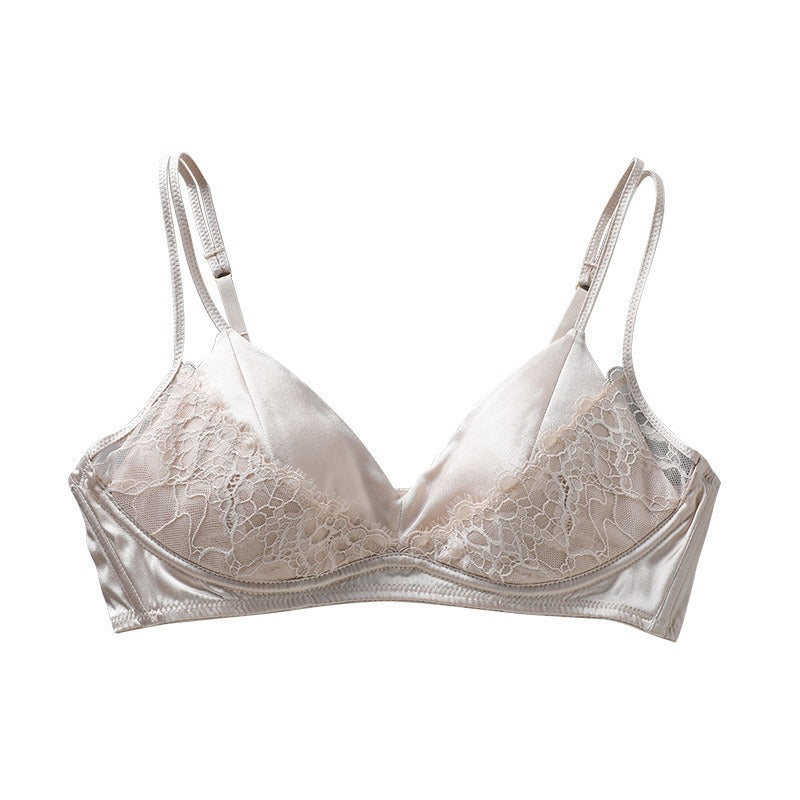 2025 New IN, Luxury Silk Lace Bra, Double-cup