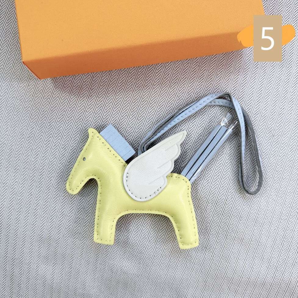 Lambskin Leather Bag Charm, Mini Flying Horse