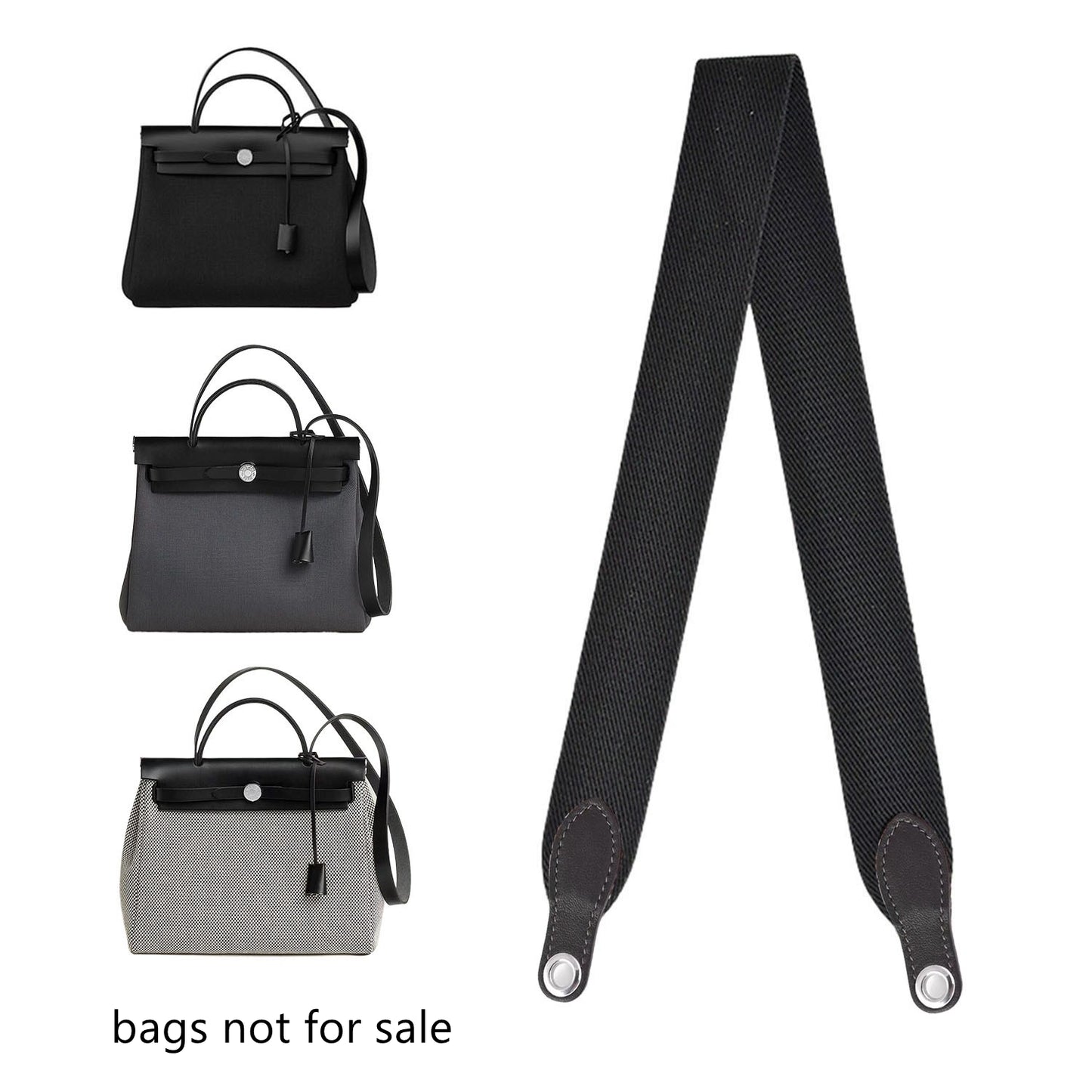 Bandoulière en cuir et toile élargie de 5 cm/2 pouces pour sac à main