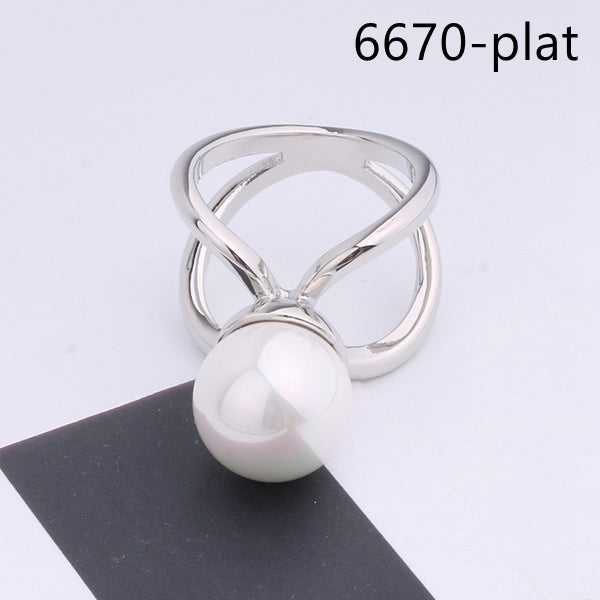 Gold Plated Pearl Scarf Rings/ Buckles