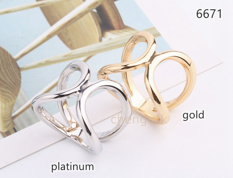 Gold Plated Pearl Scarf Rings/ Buckles