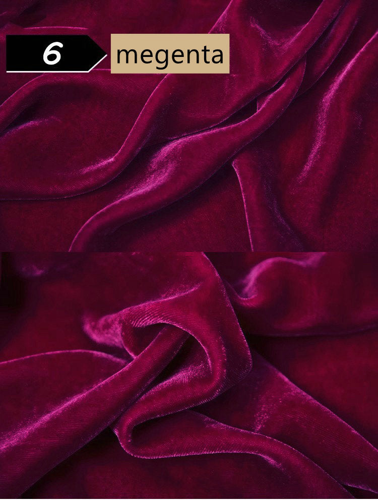 100% Mulberry Silk Velvet fabric, Width 138cm/54"