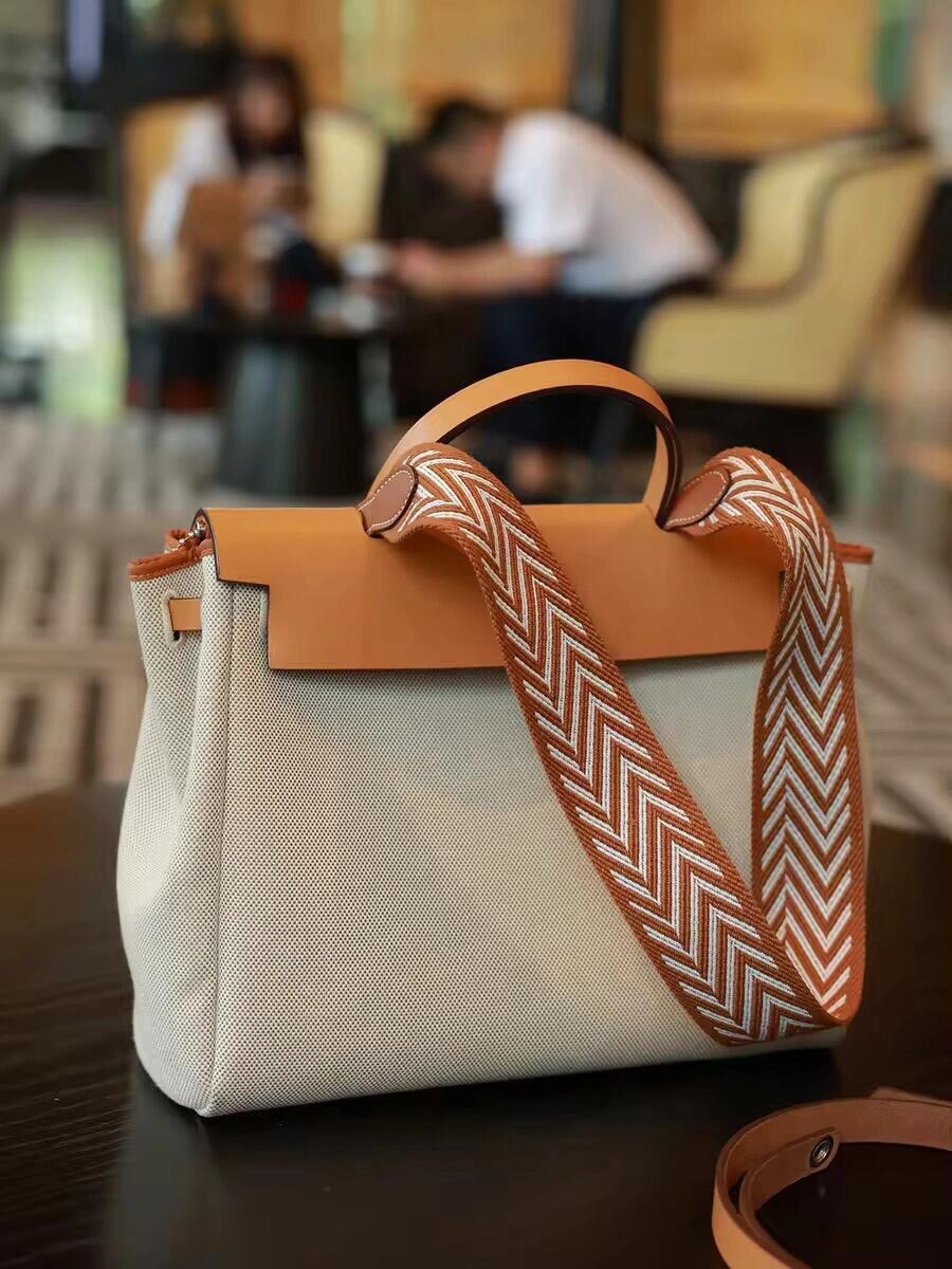 Bandoulière en cuir et toile élargie de 5 cm/2 pouces pour sac à main