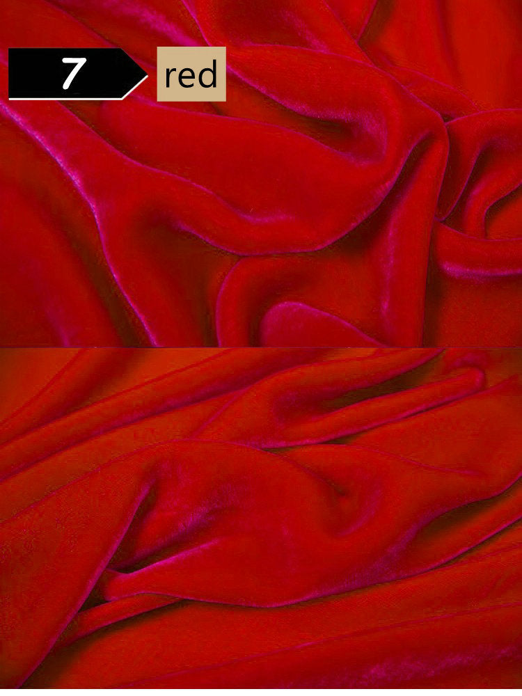 100% Mulberry Silk Velvet fabric, Width 138cm/54"