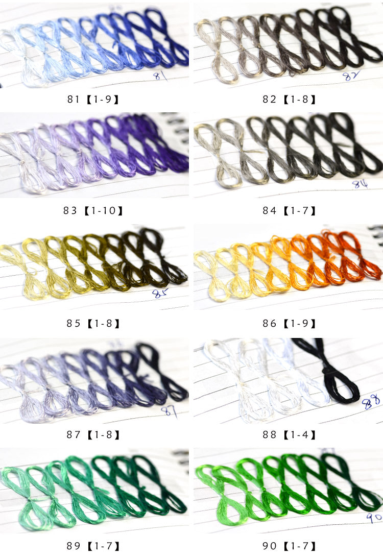 100% Mulberry Silk Embroidery Thread Skeins, Total 970 Colors/118 Color Schemes