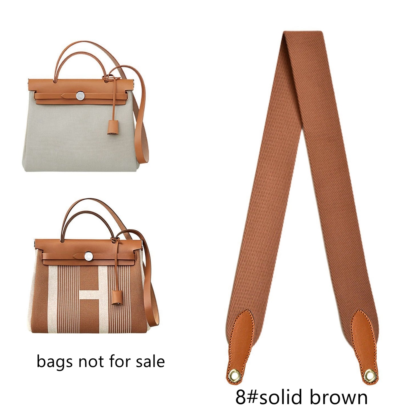 Bandoulière en cuir et toile élargie de 5 cm/2 pouces pour sac à main