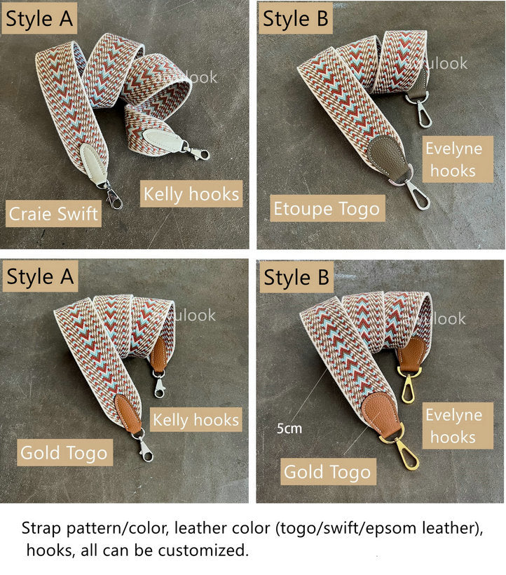 Sangle en toile élargie personnalisée de 5 cm/2 pouces