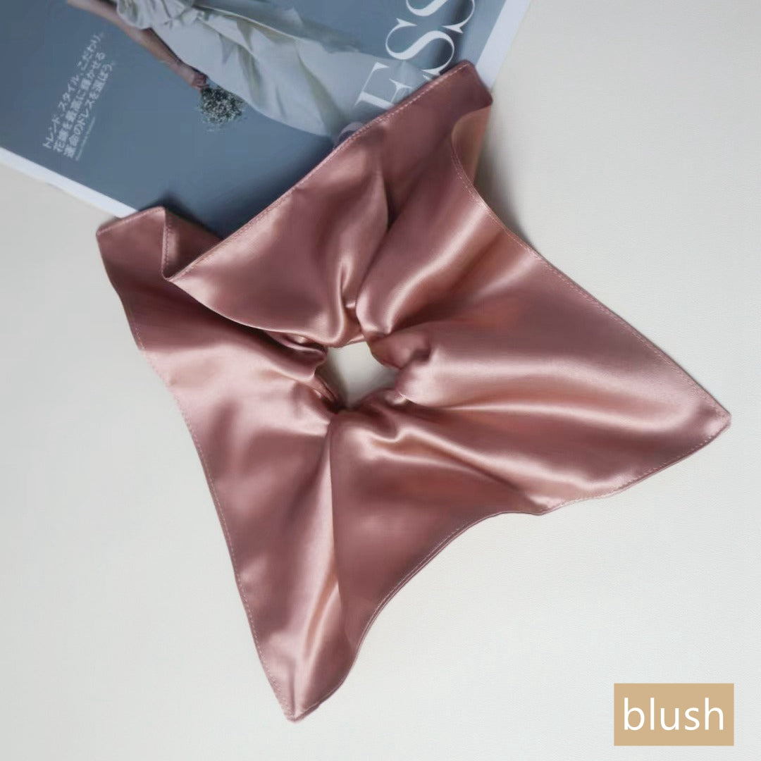 Chouchou pour cheveux 100 % soie 30Momme avec nœud