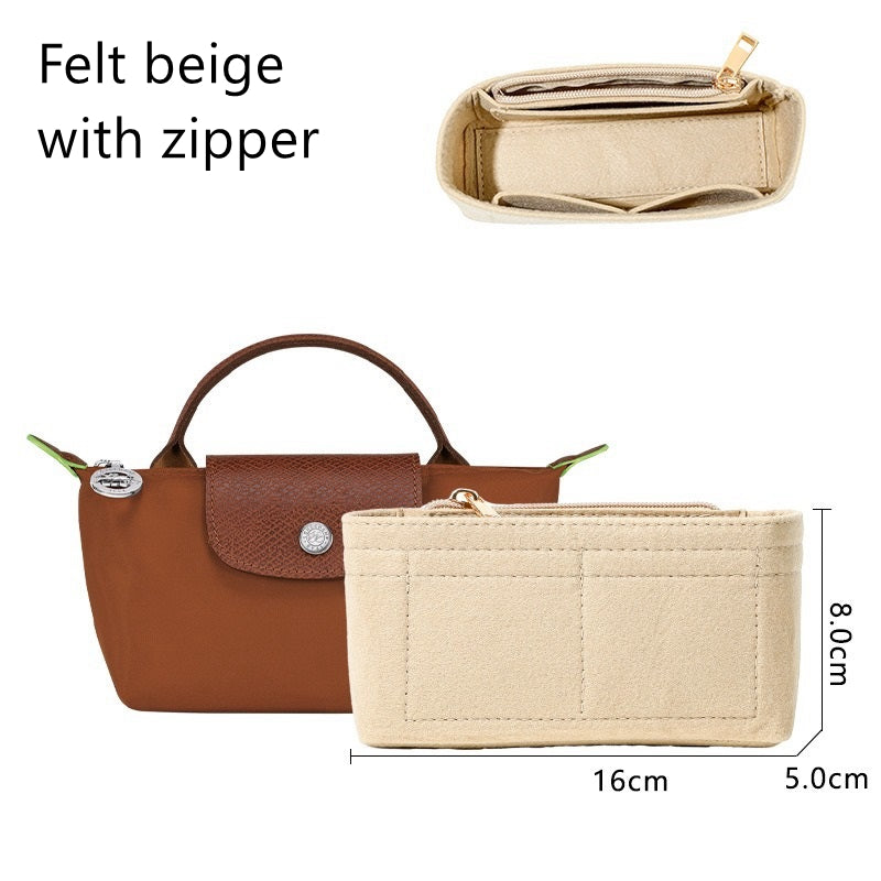 Bag Organiser Insert for Le Pliage Pouch Mini