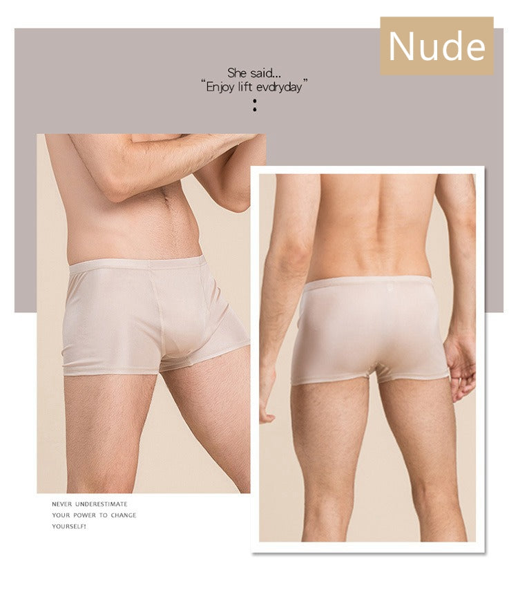 Men's 100% Knit Silk Boxer short, Size from S to 6XL