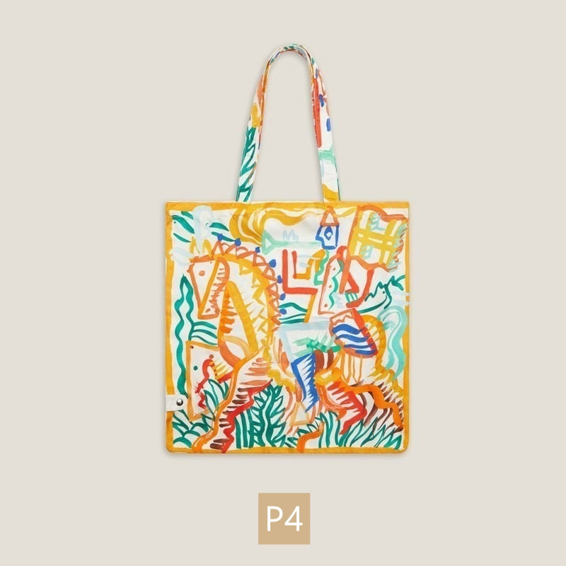 Twilly Silk Tote Bag/ Elephant Bag Charm