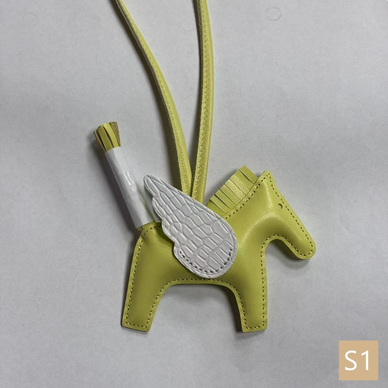 Lambskin Leather Bag Charm, Mini Flying Horse