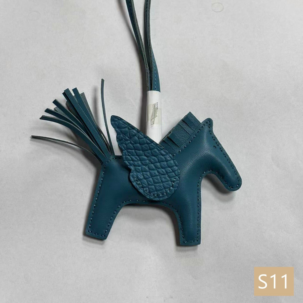 Lambskin Leather Bag Charm, Mini Flying Horse