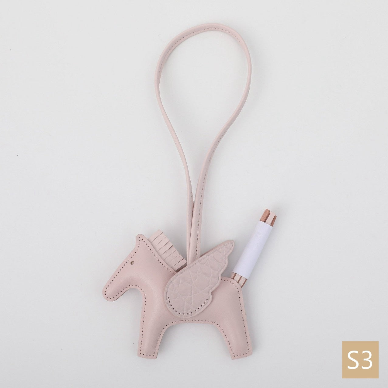 Lambskin Leather Bag Charm, Mini Flying Horse