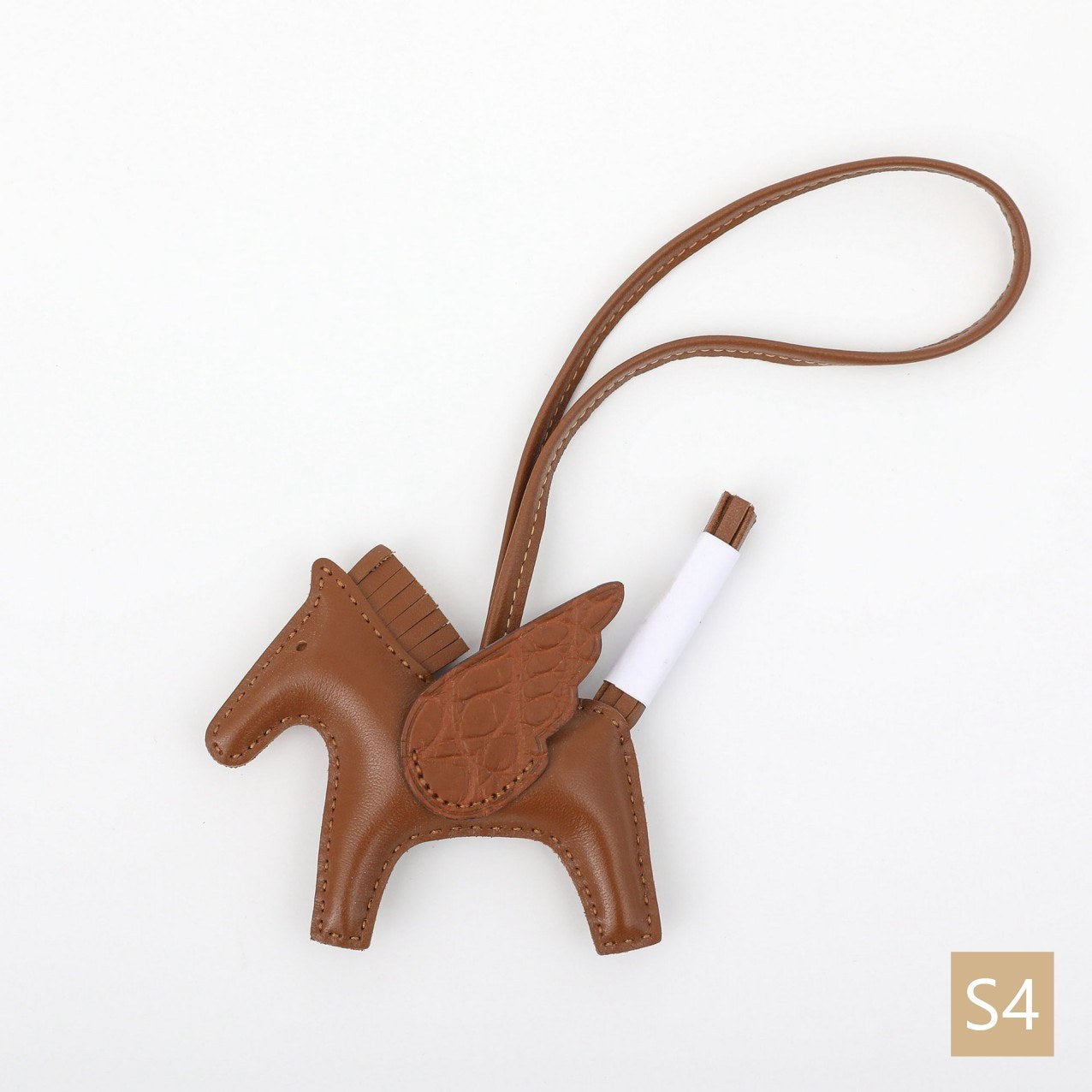Lambskin Leather Bag Charm, Mini Flying Horse