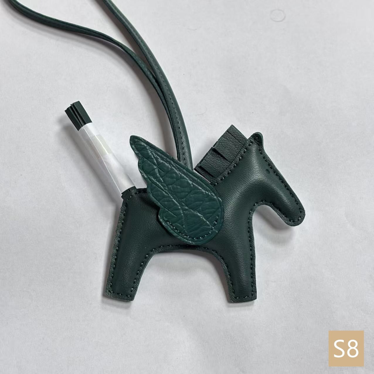 Lambskin Leather Bag Charm, Mini Flying Horse